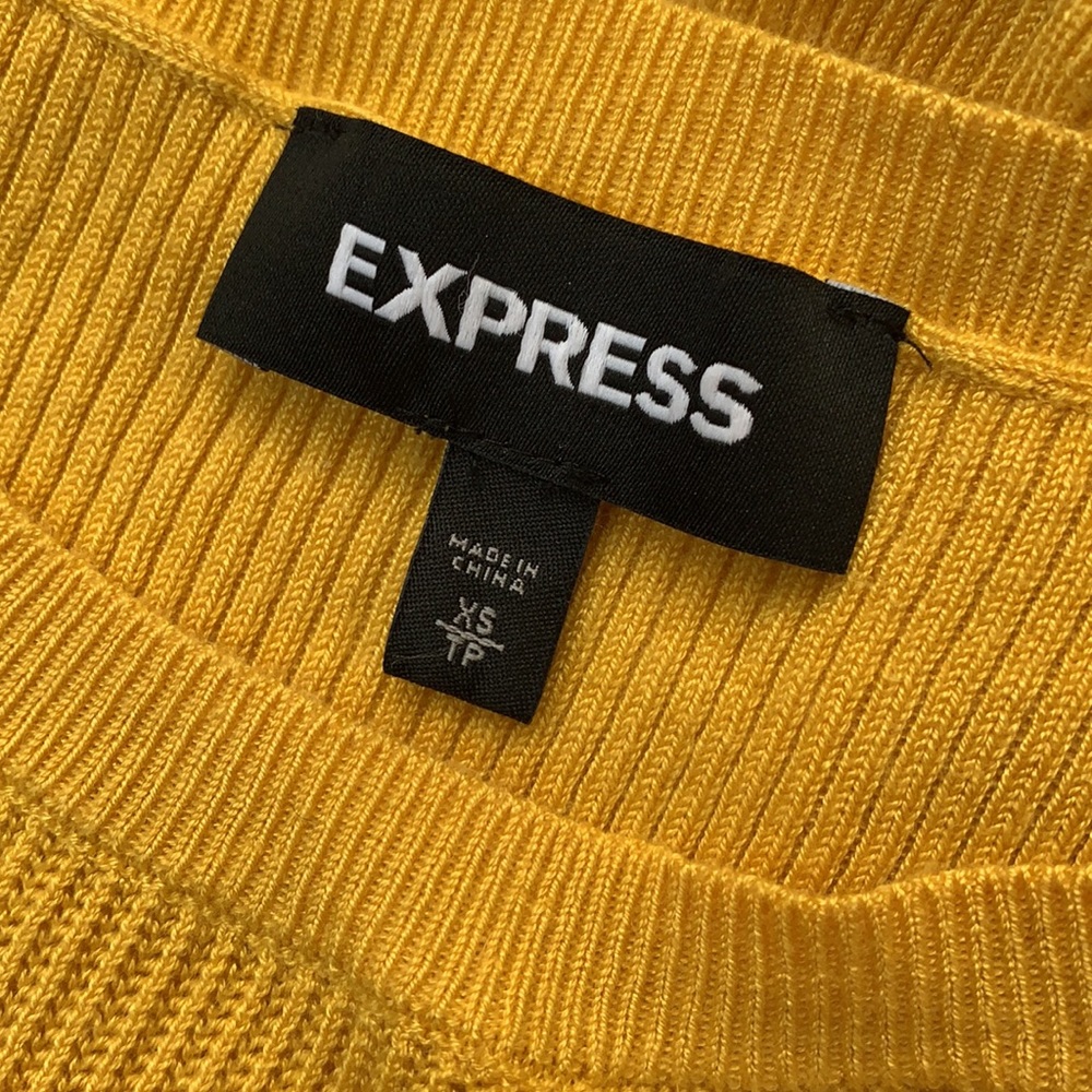 Express Mustard Yellow Ribbed Tank 🌼 - Picture 7 of 7
